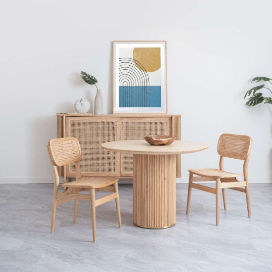 SEN Dining Round Table, Teak, D100 (1 left) SEN Dining Round Table, Teak, D100 (1 left)